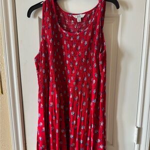 Croft & Barrow Red Floral Dress